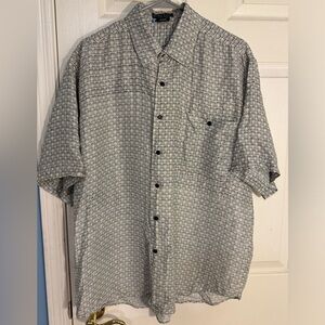 Montage 100% Silk Button Up Shirt Large